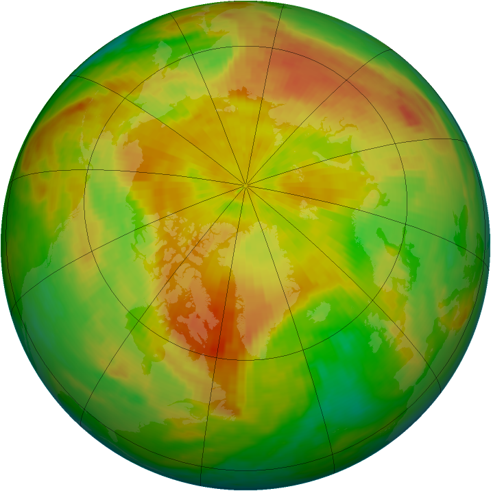 Arctic ozone map for 02 May 1992